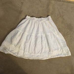 White cotton flare shirt